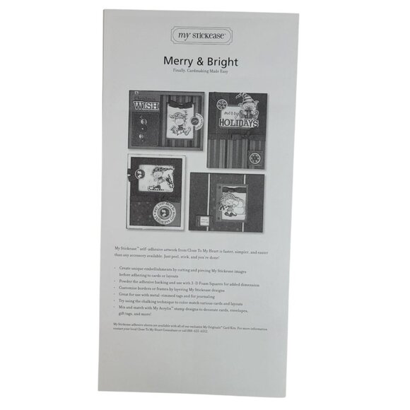 Close to My Heart Originals Card Kit Merry & Bright X8620 Christmas Holiday NEW - Picture 5 of 8